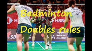 Badminton doubles rules  Explained in English [upl. by Kral]