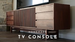 DIY 3  8ft MidCentury Modern TV Console [upl. by Nossaj]