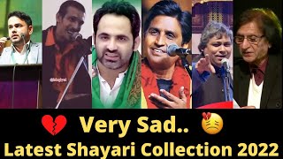 Very Sad latest Shayari Collection 2022  Tahzeeb Hafi  Waseem Barelvi  Kumar Vishwas  Poetry [upl. by Ursala998]