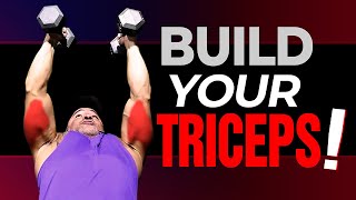 How To Build Your Triceps With Dumbbells ONLY 4 Best Exercises [upl. by Ellerey]