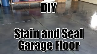 How To Stain And Seal Garage Floor [upl. by Tenney]