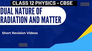 Dual Nature of Radiation and Matter  Class 12 Physics CBSE [upl. by Charlean]