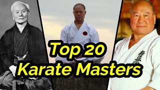 Top 20 Best Karate Masters in history [upl. by Ydnac]