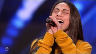 Ashley Marina 12YearOld WOWS With An Emotional Original For Her Dad Americas Got Talent [upl. by Trebbor264]