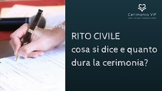 Rito civile Il testo del matrimonio civile [upl. by Haas]