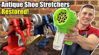 RESTORING ANTIQUE SHOE MACHINE  Plus Super Bubble Blaster VS Guests [upl. by Olegnaed400]