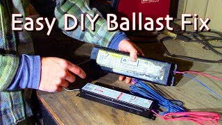 Replacing A Ballast On A T12 Fluorescent Light Fixture How To Convert To A New Electronic Ballast [upl. by Renae116]