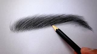 Kaş nasıl çizilir How to draw realistic eyebrows [upl. by Rugg]