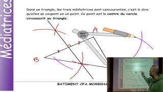 Tracé des Médiatrices dun triangle quelconque [upl. by Eelsnia]