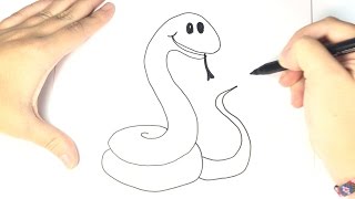 How to draw a Snake for Kids [upl. by Piscatelli199]