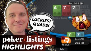 Bencb789 flops QUADS Online Poker Highlights [upl. by Mccarty]