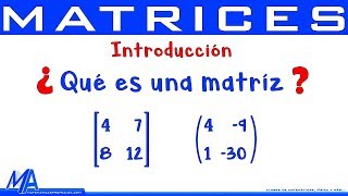 Matrices Introducción  Conceptos básicos [upl. by Claud]