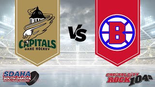 Oahe Capitals  Brookings Rangers Boys Hockey 11825 [upl. by Aber915]