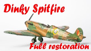 Dinky Toys Spitfire No 719 Diecast airplane custom restoration [upl. by Anali]