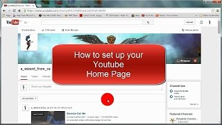 How to setup your YouTube channel Home Page [upl. by Ahsirtak]