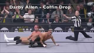 AEW Finisher  Darby Allin  Coffin Drop plus Last Supper [upl. by Aleina753]