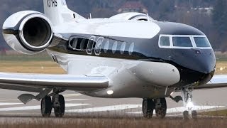 Best Looking Gulfstream G650 Landing amp Take Off at Bern Airport [upl. by Huskey]