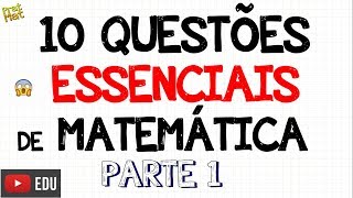 10 QUESTÕES RESOLVIDAS DE MATEMÁTICA BÁSICA [upl. by Nahk]