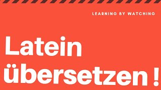 Latein übersetzen lernen in 7 Minuten [upl. by Melanie]