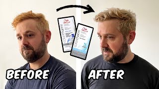 DIY Ash Blonde Toner at Home for Men · Wella T14 and 050 Additive [upl. by Essiralc]