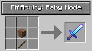 Minecraft UHC but with quotbaby modequot difficulty [upl. by Ahsinyar]