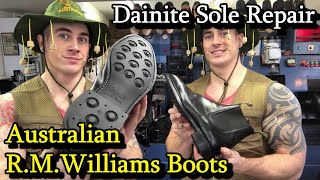 RMWILLIAMS BOOTS from AUSTRALIA Dainite Sole amp Heel Full Repair Job Plus Nasty CROCS [upl. by Whitebook983]