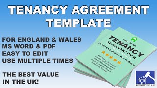 UK Tenancy Agreement Template for England and Wales Word Doc  PDF [upl. by Otrepur102]