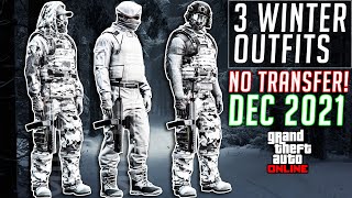 GTA 5 Online Winter Military Outfits After Patch 158 Tuners Clothing Glitches Not Modded Christmas [upl. by Emia]