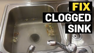 How to Fix Clogged Kitchen Sink That Wont Drain [upl. by Charo800]