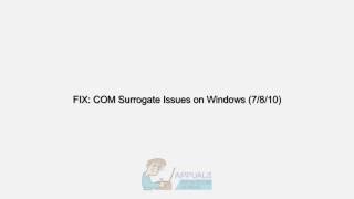 FIX COM Surrogate issues on Windows 7  8 and 10 [upl. by Irrak]