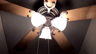 Ceiling fan that turns slow How I fixed the problem Capacitor blown Harbor Breeze from Lowes [upl. by Oeht749]