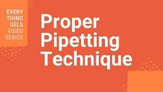 Proper Pipetting Technique [upl. by Nilek]