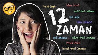 TEK VİDEODA TÜM İNGİLİZCE ZAMANLAR 📓✏️  12 English Tenses [upl. by Seigler]