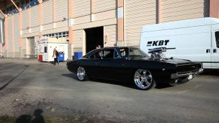 Victory burnout Supercharged Dodge Charger 68 [upl. by Hagi656]