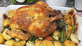 ROAST CHICKEN AND POTATOES  One Pan Roasted Chicken And Potatoes Recipe [upl. by Risan870]