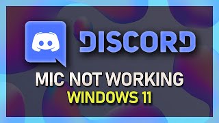 Windows 11  How To Fix Discord Mic Not Working [upl. by Iadrahs938]