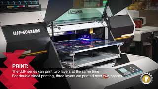 Mimaki Microfactory Workflow UJF6042 amp Trotec [upl. by Accebber]