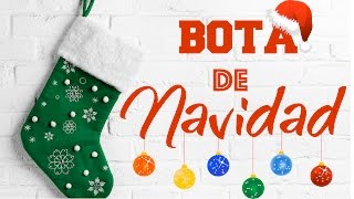 COMO HACER UNA BOTA DE NAVIDAD 🎄 PATRON GRATIS  TUTORIAL  Daniis Ways [upl. by Hector]