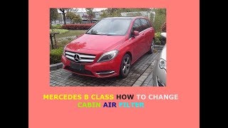 Mercedes B Class how to change cabin air filter [upl. by Chloette]