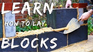 HOW TO LAY BLOCKS Bricklaying for beginners EP13 [upl. by Emia]