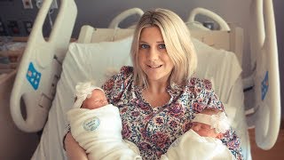 TWINS TWICE LABOR AND HOSPITAL DELIVERY  Michigan Family Newborn Birth Story  Vlog [upl. by Leonardo]