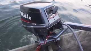 Yamaha 6 HP on 1436 aluminum Jon boat [upl. by Eedrahs]