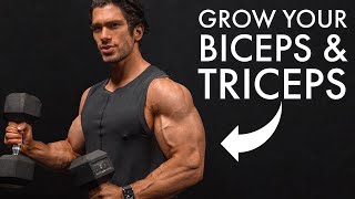 GROW YOUR ARMS WITH ONLY DUMBBELLS Biceps amp Triceps [upl. by Leterg]