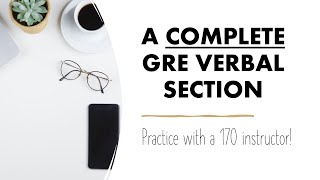 COMPLETE Verbal Section Take a Timed GRE DIAGNOSTIC Test with a Tutor [upl. by Aneeb]