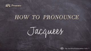 How to Pronounce Jacquees Real Life Examples [upl. by Nosidda]