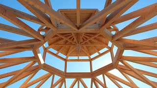 Building a 70 Clear Span Timber Frame Octagon [upl. by Arnulfo]