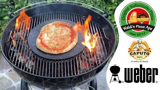 Pizza vom Weber Kugelgrill🔥 wie in der Pizzeria🍕 [upl. by Ecnerewal]