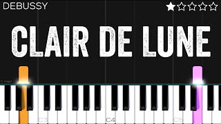 Debussy  Clair de Lune  EASY Piano Tutorial [upl. by Atir594]