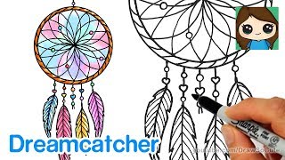 How to Draw a Dream Catcher Easy [upl. by Marcela]