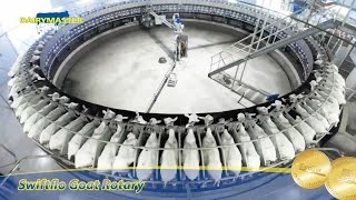 Milking 1800 Goats  Dairymasters Award winning Goat Rotary Milking Parlour [upl. by Maillliw]